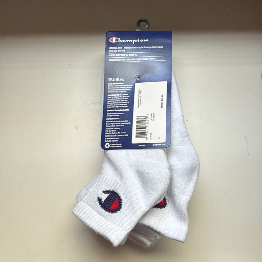 New Champion Socks Women’s Package 6 Pairs White Ankle Socks Athletic Casual - Picture 4 of 12